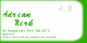 adrian mirk business card